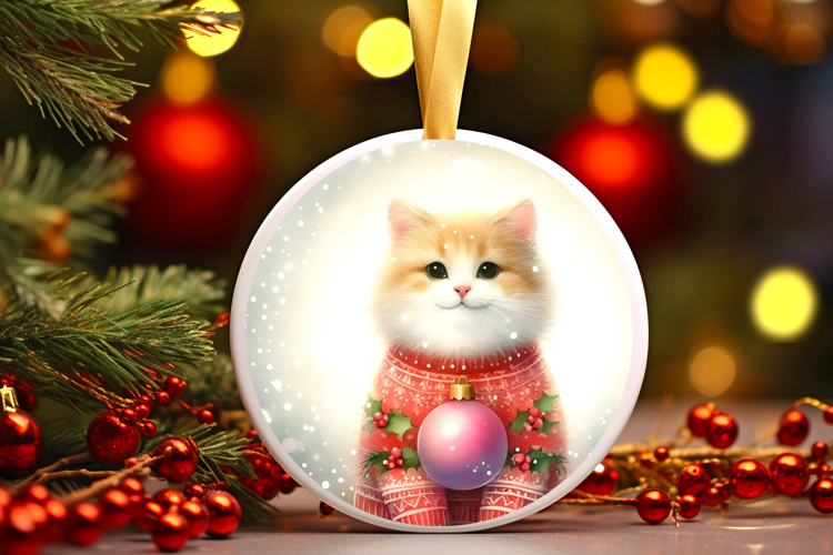Round Christmass Ornament Sublimation|Clipart