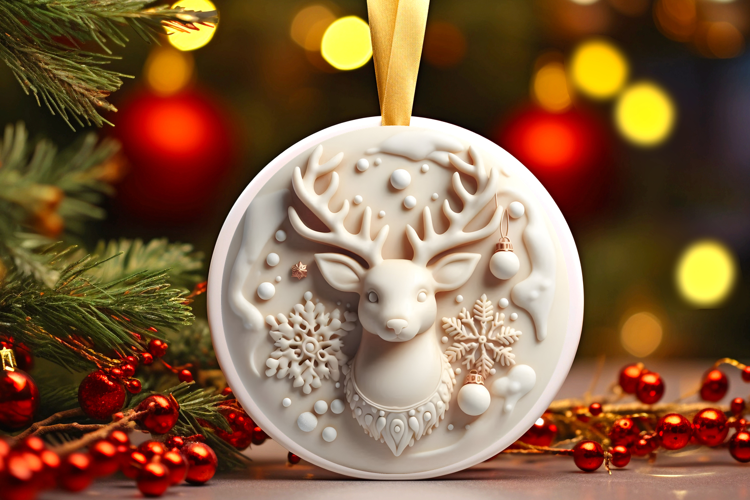 Round Christmass Ornament Sublimation|Clipart