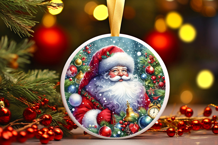 Round Christmass Ornament Sublimation|Clipart
