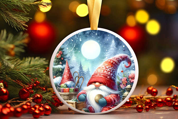 Round Christmass Ornament Sublimation|Clipart
