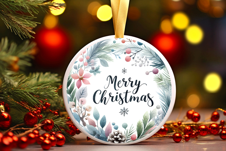 Round Christmass Ornament Sublimation|Clipart