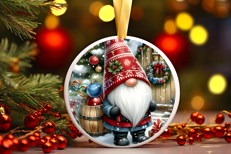 Round Christmass Ornament Sublimation|Clipart