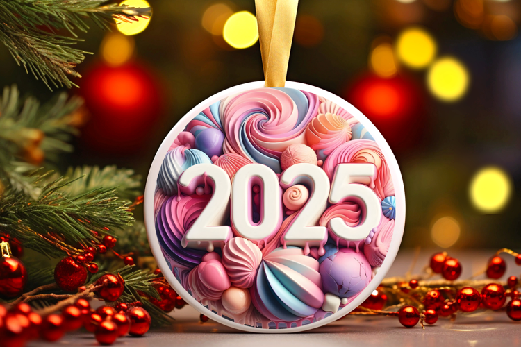Round Christmass Ornament Sublimation|Clipart