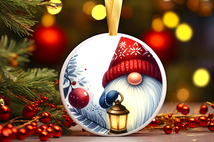 Round Christmass Ornament Sublimation|Clipart