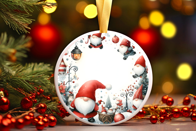 Round Christmass Ornament Sublimation|Clipart