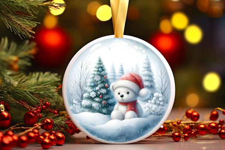 Round Christmass Ornament Sublimation|Clipart