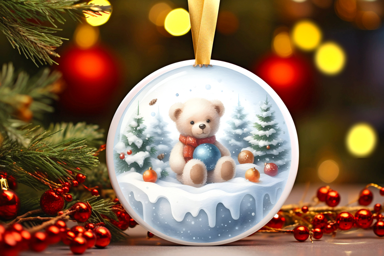 Round Christmass Ornament Sublimation|Clipart