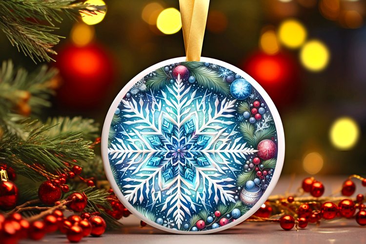 Round Christmass Ornament Sublimation|Clipart