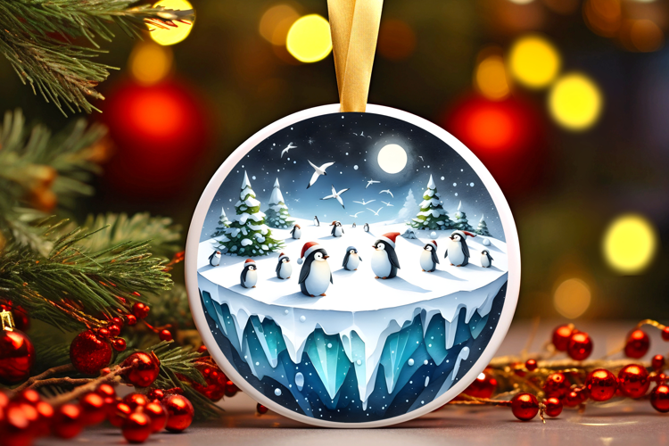Round Christmass Ornament Sublimation|Clipart