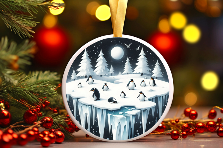 Round Christmass Ornament Sublimation|Clipart