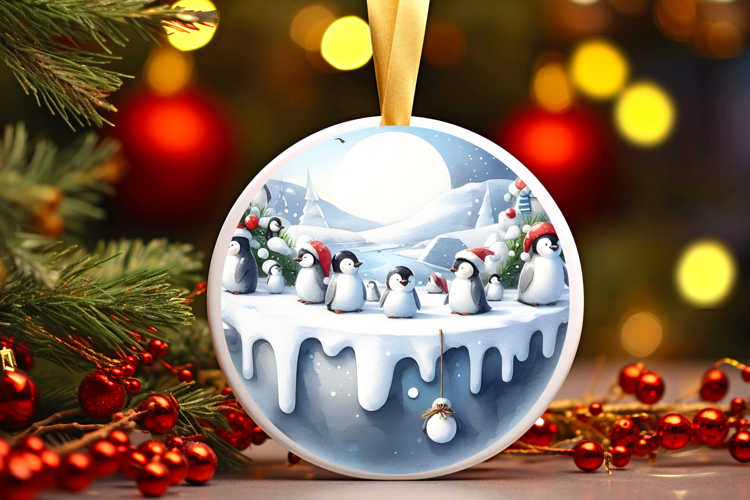 Round Christmass Ornament Sublimation|Clipart