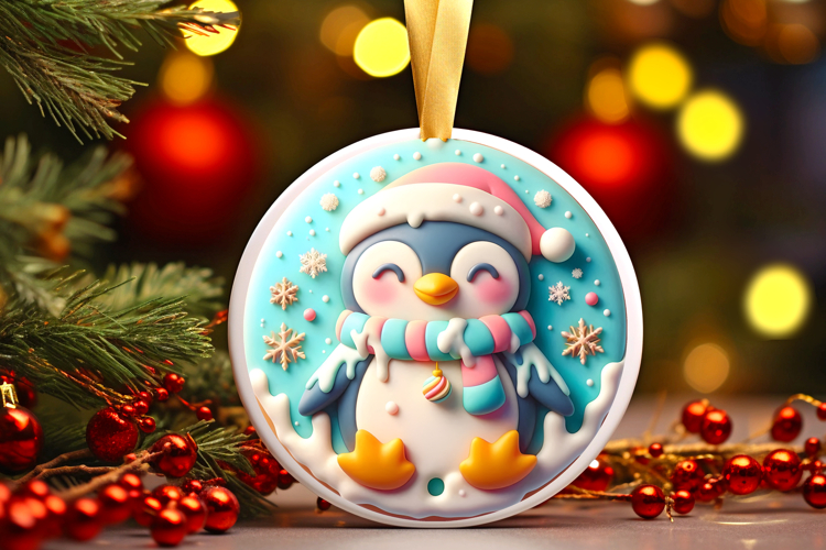Round Christmass Ornament Sublimation|Clipart