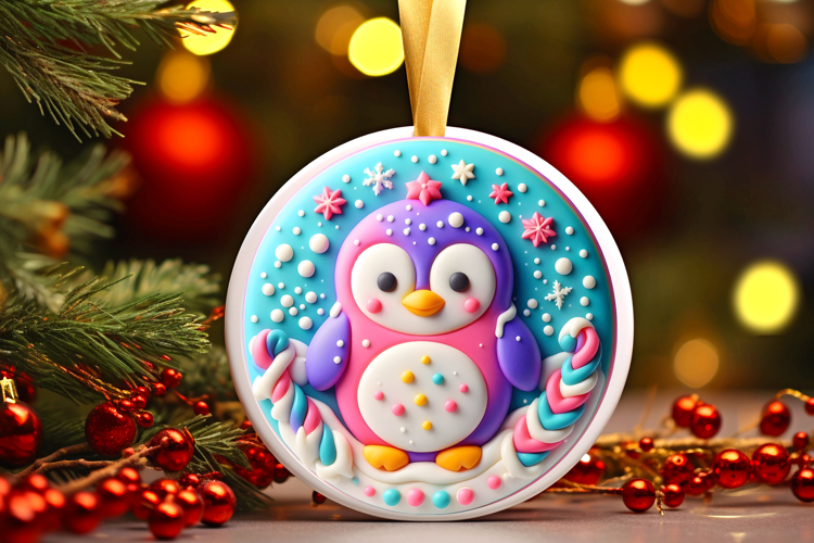Round Christmass Ornament Sublimation|Clipart