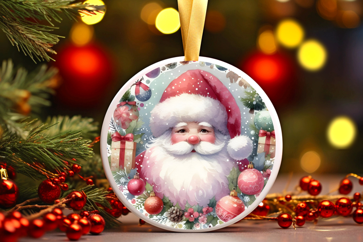 Round Christmass Ornament Sublimation|Clipart