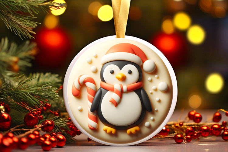 Round Christmass Ornament Sublimation|Clipart