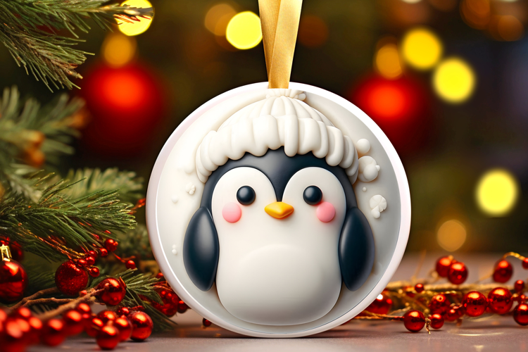 Round Christmass Ornament Sublimation|Clipart