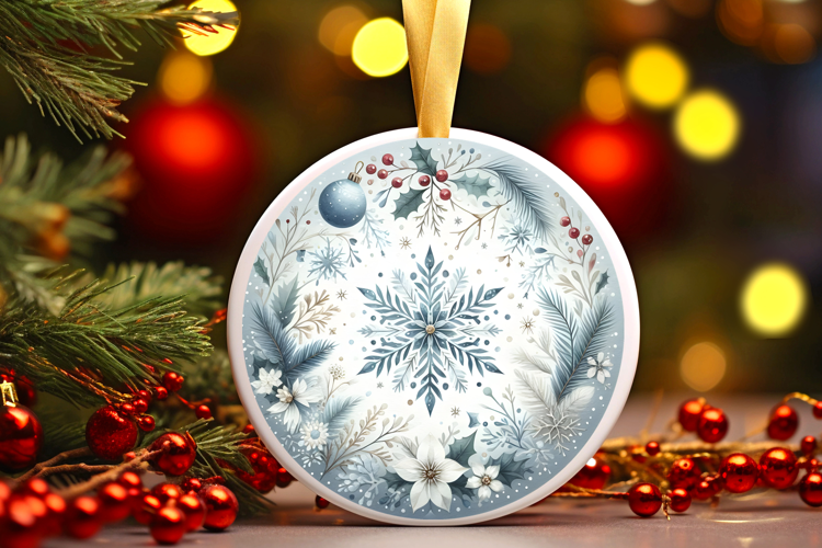 Round Christmass Ornament Sublimation|Clipart