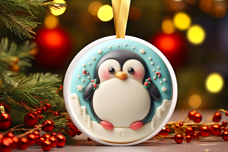 Round Christmass Ornament Sublimation|Clipart