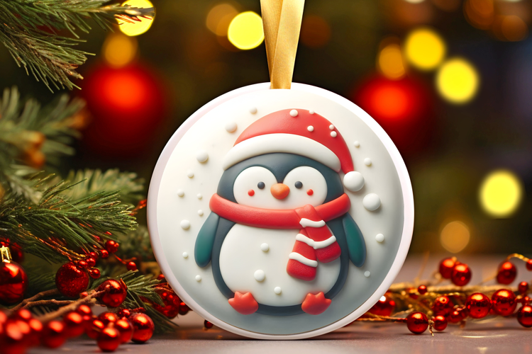 Round Christmass Ornament Sublimation|Clipart