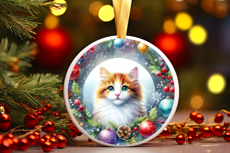 Round Christmass Ornament Sublimation|Clipart