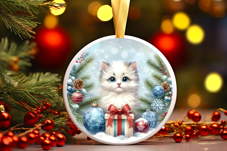 Round Christmass Ornament Sublimation|Clipart