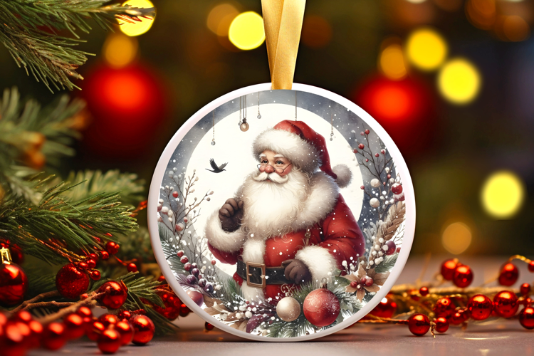 Round Christmass Ornament Sublimation|Clipart