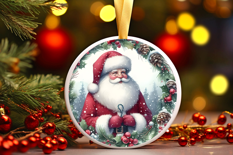 Round Christmass Ornament Sublimation|Clipart