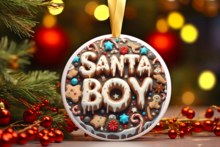 Round Christmass Ornament Sublimation|Clipart