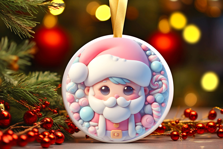 Round Christmass Ornament Sublimation|Clipart
