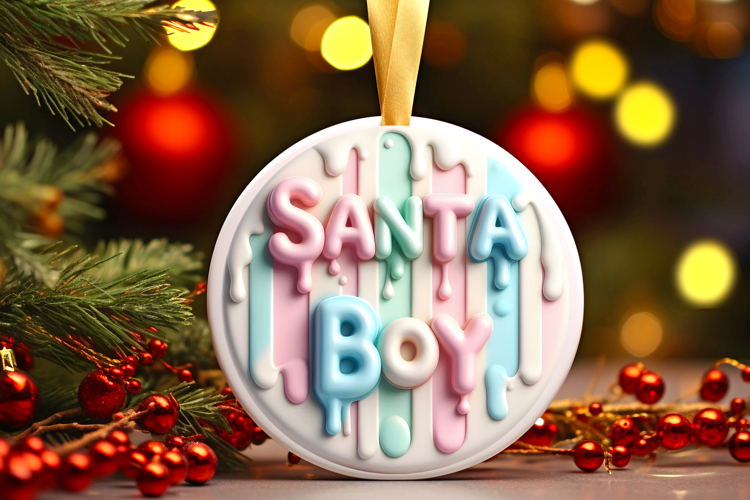 Round Christmass Ornament Sublimation|Clipart