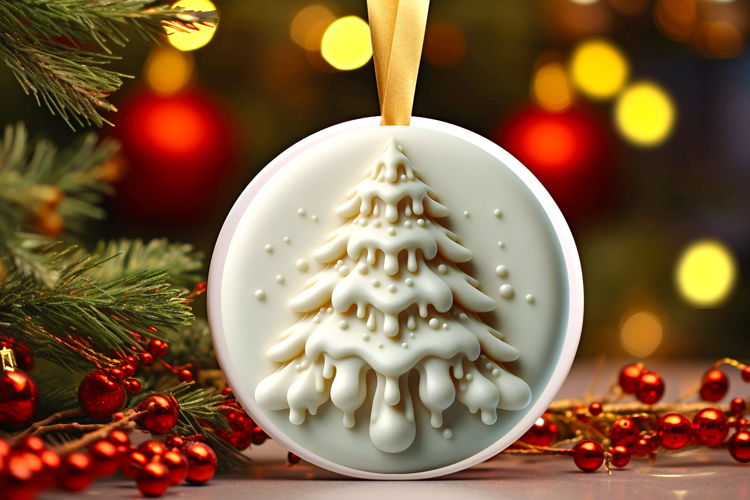 Round Christmass Ornament Sublimation|Clipart