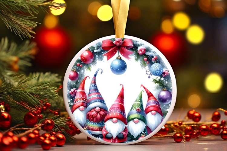 Round Christmass Ornament Sublimation|Clipart