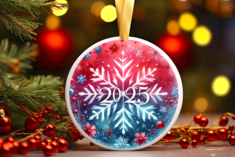 Round Christmass Ornament Sublimation|Clipart