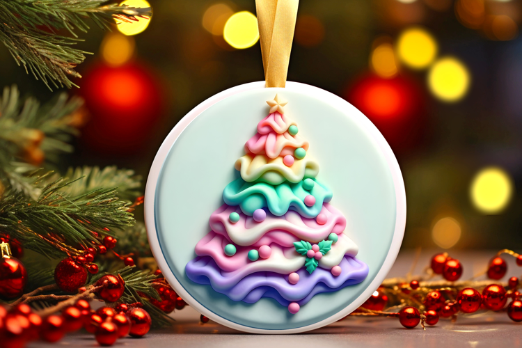 Round Christmass Ornament Sublimation|Clipart
