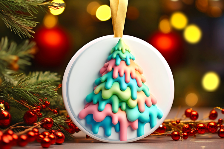 Round Christmass Ornament Sublimation|Clipart