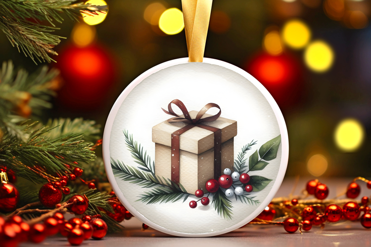 Round Christmass Ornament Sublimation|Clipart