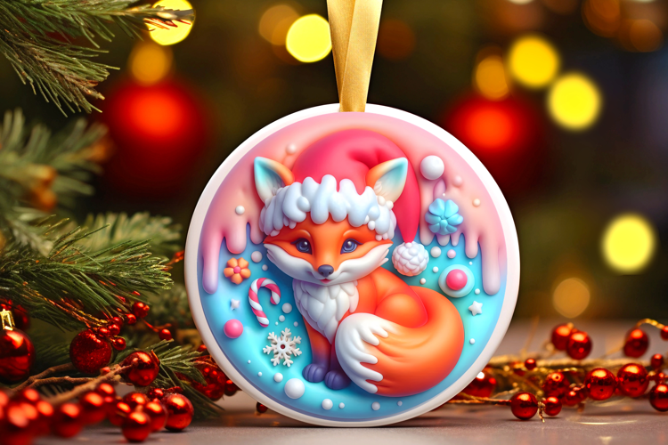 Round Christmass Ornament Sublimation|Clipart