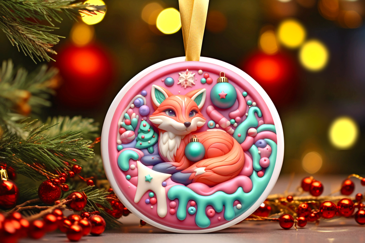 Round Christmass Ornament Sublimation|Clipart