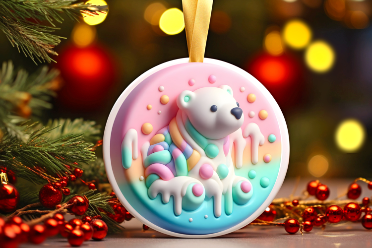 Round Christmass Ornament Sublimation|Clipart