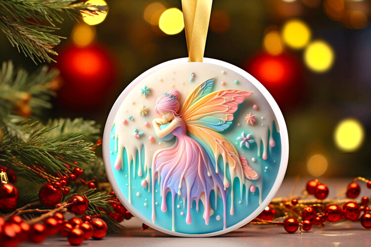 Round Christmass Ornament Sublimation|Clipart example image 1