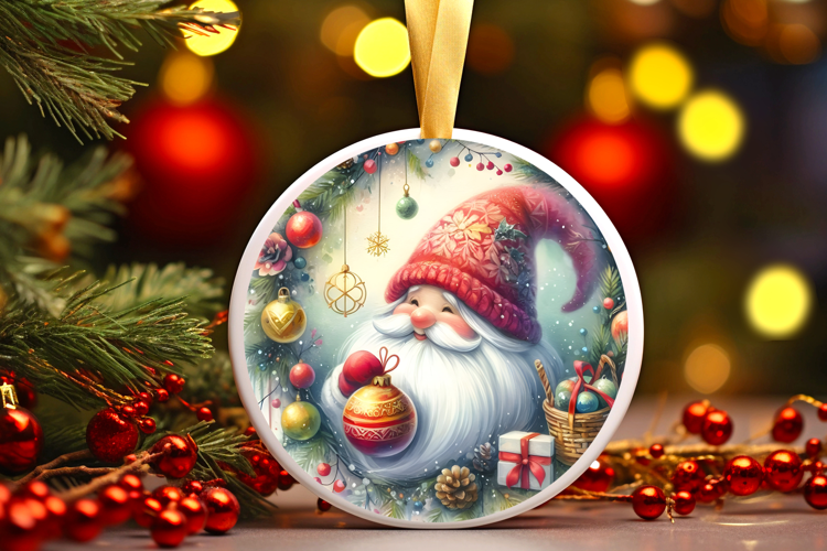 Round Christmass Ornament Sublimation|Clipart