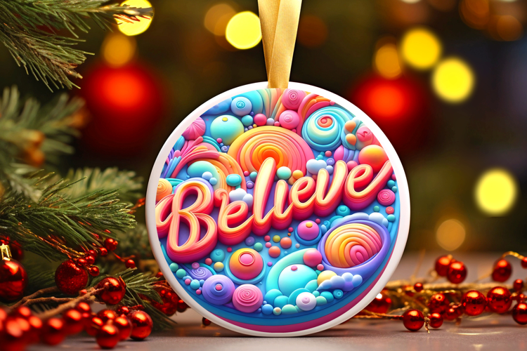 Round Christmass Ornament Sublimation|Clipart