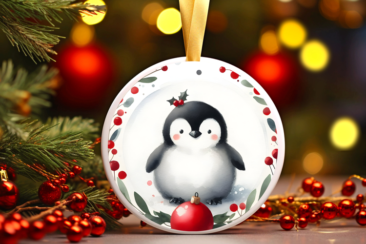 Round Christmass Ornament Sublimation|Clipart