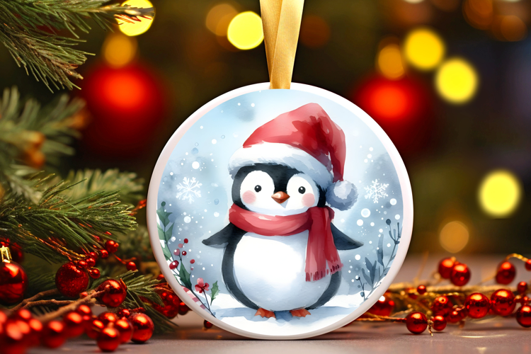 Round Christmass Ornament Sublimation|Clipart