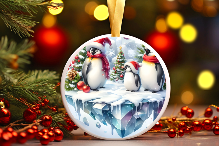 Round Christmass Ornament Sublimation|Clipart