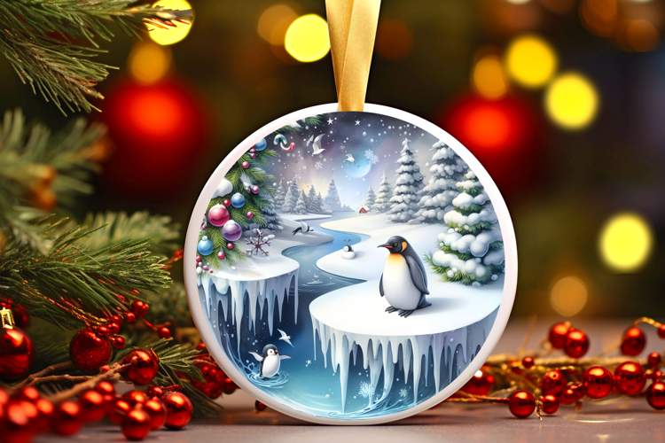 Round Christmass Ornament Sublimation|Clipart