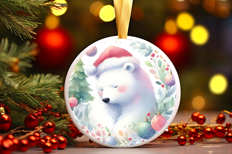Round Christmass Ornament Sublimation|Clipart
