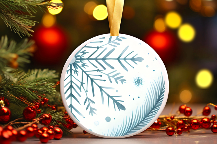 Round Christmass Ornament Sublimation|Clipart