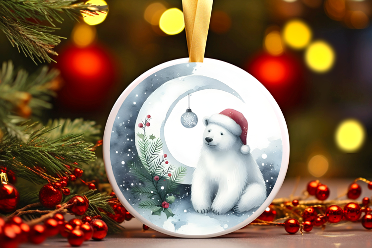 Round Christmass Ornament Sublimation|Clipart