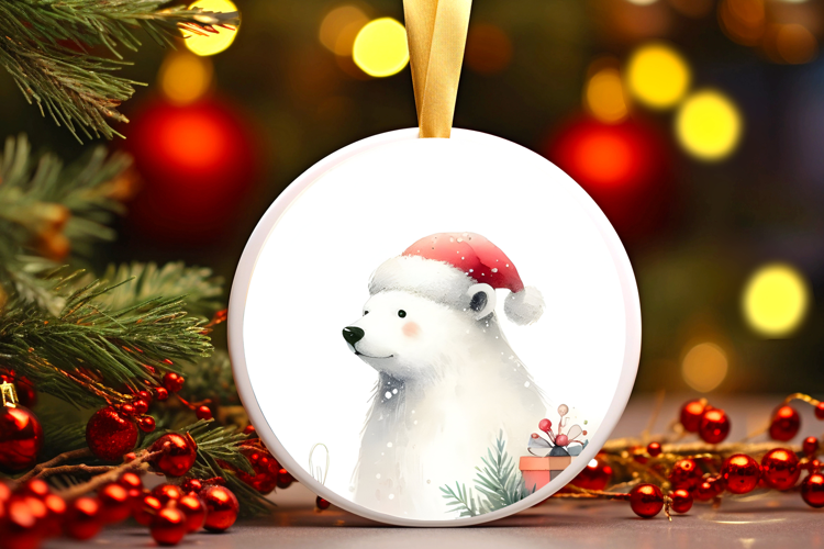 Round Christmass Ornament Sublimation|Clipart